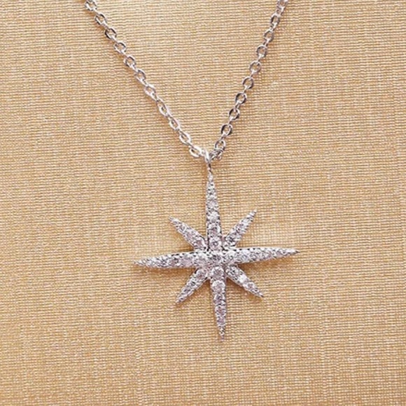 925 Sterling Silver Starburst Necklace - Picture 6 of 6